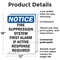 Signmission Fire Suppression System First OSHA Notice Sign, Plastic, 12in W x 18in L, 2PK OS-2PACK-NS-P-1218-V-12702 - alternate 4